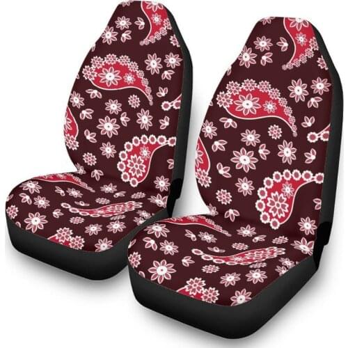 Front Seat Protector Covers Pink Cherry Blossom Mandala Flower Fashion Auto Seat Cover 2pc Set Universal Fit white onesize"]