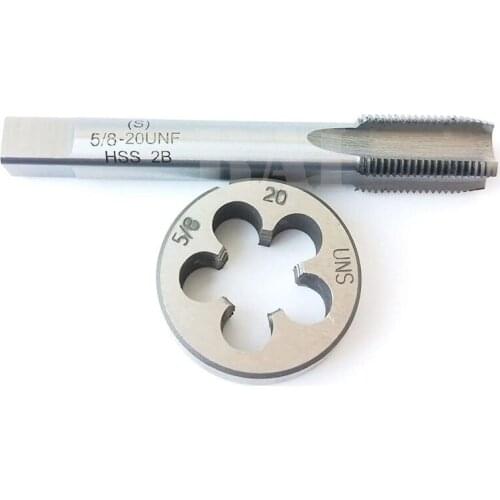 1pcs 5/8-20 tap + 1pcs 5/8-20 die UN British US made right hand taper For threads and round threads