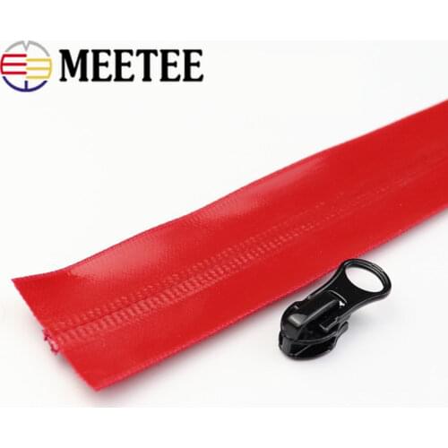 Meetee 200/400cm 5# Nylon Waterproof Zipper Code Zippers DIY Bag Outdoor Jacket Clothing Zip Tailor Sewing Accessories ZA014