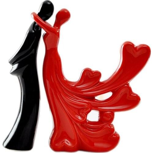 2 pcs / Set Abstract Couple Hug Statue Lady Man Statue Wedding Gift Wine Cabinet Living Room Home Decor Decoration
