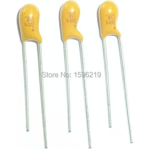 200pcs Tantalum capacitor 2.2uF 16V Brand New 16V2.2uF DIP Radial