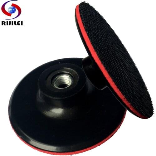 RIJILEI 3Inch Rubber Backer Pad 80mm Thin Hook & Loop Sanding Pad M14/M10 Self-Adhesive Disc Angle Grinder Polisher 3BFR