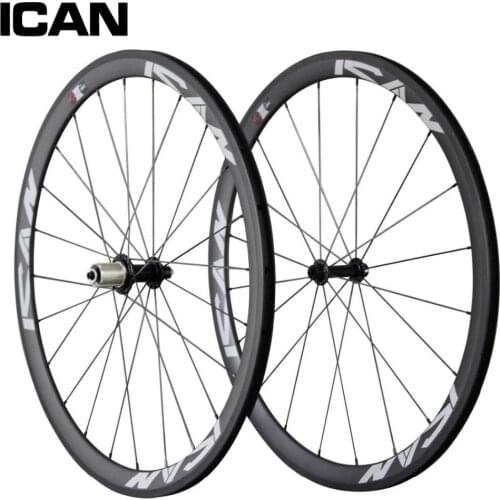 38mm carbon clincher wheelset 700c 23mm width bicycle wheel Powerway hub Sapim spokes road bike wheels SP-38C