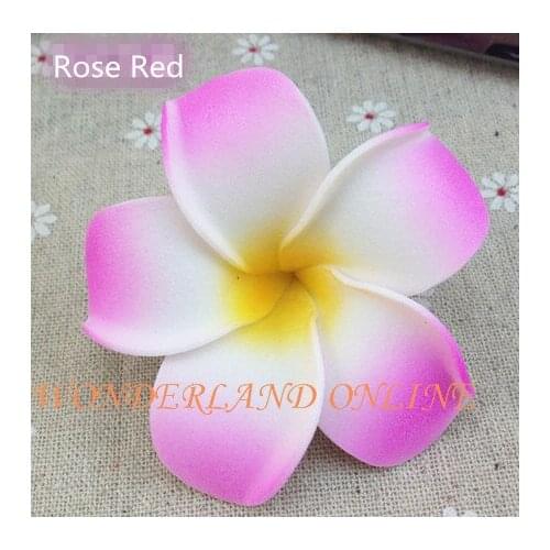 100pcs 5cm hawaiian 6colors real touch artificial plumeria flower diy hair accessory pe frangipani wedding party decoration