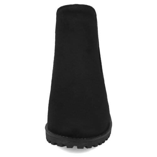 Big Size 11 12 13 14 15 Chelsea boots with square heel, round hair and one pedal thick heel waterproof platform