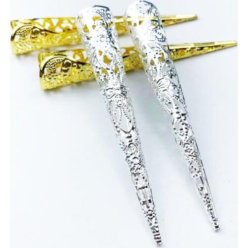 10pcs 18x103mm Charms Filigree Flower Shape Cone Beads Cap For DIY Earring Necklace Jewelry Finding Making Supplies Accessories