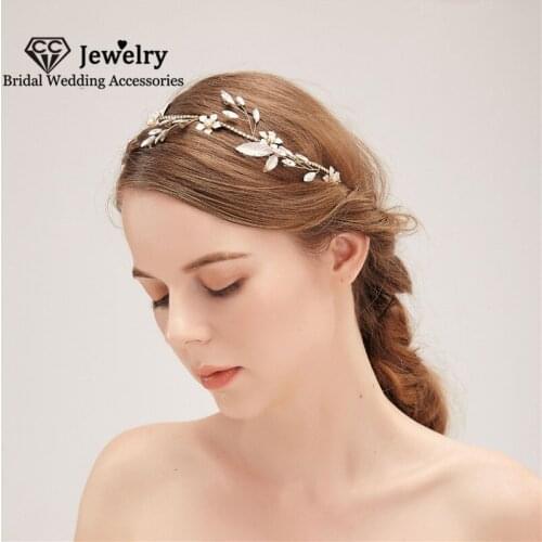 CC Women Hairbands Wedding Hair Accessories Bridal Headdress Engagement Jewelry Simple Design Headbands Crystal Headpiece HS141