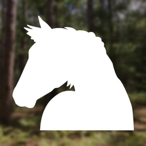Black/Sliver Horse Head Camper Car Sticker Equestrian Removable Waterproof Window Body Tumbler Laptop Water Bottle Decal CL1046