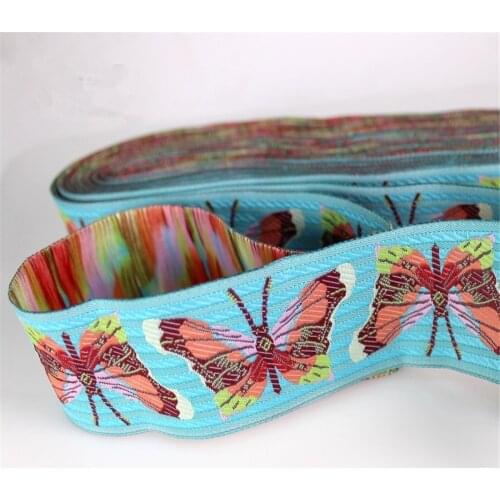 10yards * 36mm Digital Woven Lace Ribbons Butterfly Handmade DIY Apparel Sewing Supplies Skirt Cuffs Accessories Inelastic Lace