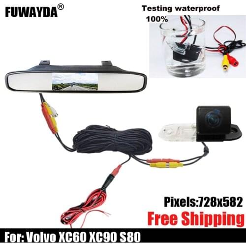 Color Car Rear View Camera for VOLVO S80 SL40 SL80 XC60 XC90 S40 C70,with 4.3 Inch foldable LCD Monitor