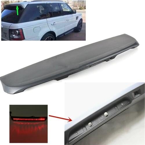 For Land Rover Range Rover Sport 2010-2013 Unpainted Tailgate Splitter Rear Trunk Spoiler Window Big Wing & Tail Light LED Lamp