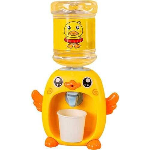 Mini Water Dispenser ChildrenS Little Yellow Duck Kitchen Toy Pretend Simulation Kitchen Dispenser Drinking Toy Kids Xmas Gift