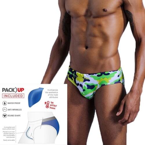 Push Pad Mens Swimming Trunks Sexy Swimsuit Mens Swimming Trunks Fashion Camouflage Underwear Swimming Beach Surfing Shorts