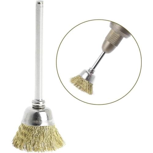 10Pcs 18mm Brass Wire Wheel Brushes For Grinder Rotary Tool Accessories Set 85AC