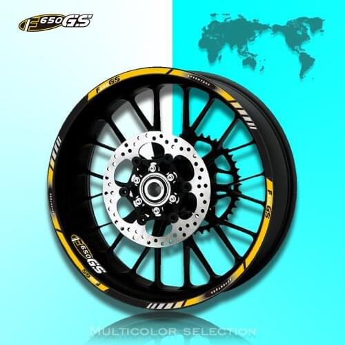 Motorcycle wheel decals Reflective stickers rim stripes For BMW F650GS ADVENTURE 19''17