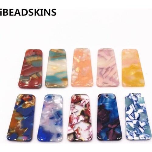 New arrival! 38x19mm 50pcs/lot acetic acid rhombus-shape charms for earrings accessories/Earring parts Jewelry Findings making