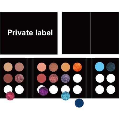 24 Colors DIY Double Door Black Pan Eyeshadow Private Label Eyeshadow Palette