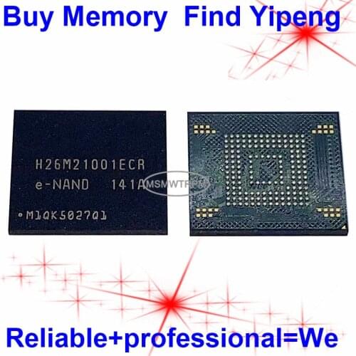 H26M21001ECR BGA153Ball EMMC 2GB Mobilephone Memory New original and Second-hand Soldered Balls Tested OK