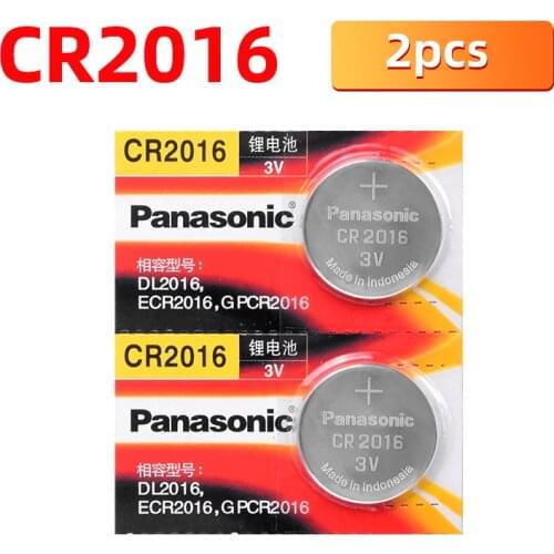 PANASONIC 2pcs/lot cr2016 BR2016 DL2016 LM2016 KCR2016 ECR2016 Button Cell Batteries 3V Coin Lithium counter clock