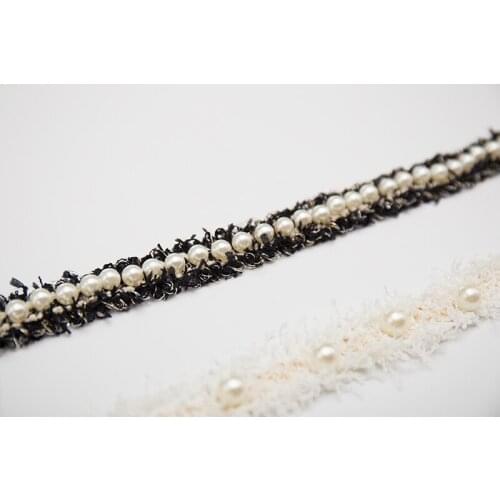 10 yards luxury ivory beaded trim, beads lace trim for sewing accessories, bridal Establishment, home decoration