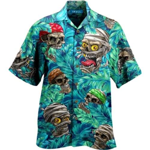 Cofekate Men Shirts 2021 Printed Men Clothing Holiday Clothes ropa de hombre de marca Male Fashion Shirts