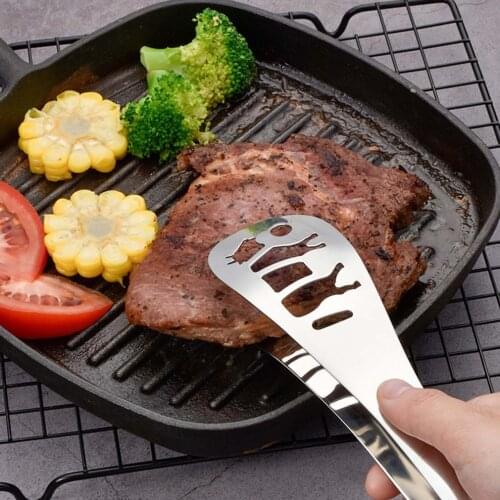 Kitchen Cooking Tongs Heat Resistant Stainless Steel Bbq Tong Steak Food Clip for Salad Grill Kitchen Baking Pastry Bbq Tools