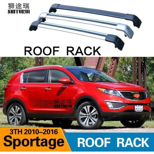 SHITURUI 2Pcs Roof bars For KIA SPORTAGE (SL) 3TH 2010-2016 Aluminum Alloy Side Bars Cross Rails Roof Rack Luggage Carrier