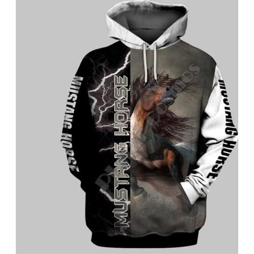 Mustang Horse 3D Hoodies Printed Pullover Men For Women Funny Sweatshirts Fashion Cosplay Apparel Sweater Drop Shipping 02