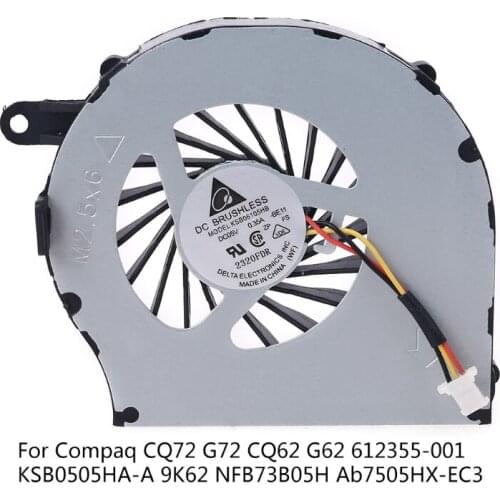 Laptop CPU Cooler Fan for Compaq CQ72 G72 CQ62 G62 612355-001 KSB0505HA-A 9K62