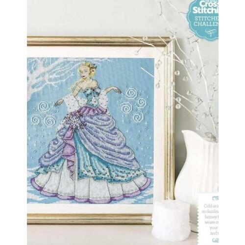 Top Quality Beautiful Lovely Counted Cross Stitch Kit Snow Queen Goddess Fairy Woman Girl Lady Winter
