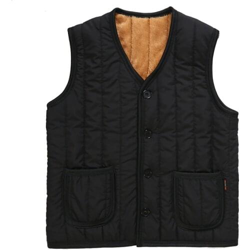 Mens autumn and winter new vest fleece warm vest fashion mens casual vest thick underwear sleeveless jacket for men