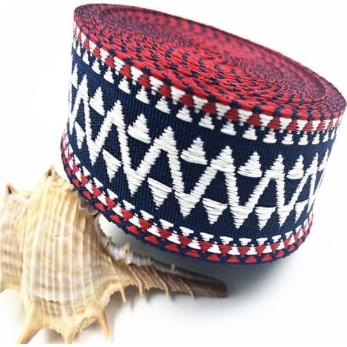 10Yards 32mm 1-1/4'' Bowknot Clips Craft Wedding Party Home Acceessory Geometric Embroidery Woven Jacquard Ribbon Gift Packaged