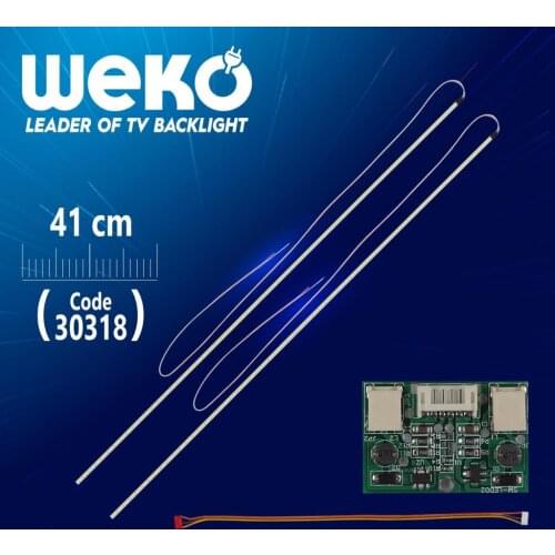 19 UNİVERSAL MONITOR E-LED 60 LED (WIDE) (2835) 410MM 12V DUAL LED + DRIVER + CABLE TOOL (WK-0141)