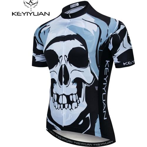 2021 Keyiyuan Summer Skull Series Cycling Jersey Quick-drying Breathable Road Ciclismo Bicycle Equipment Short Sleeve