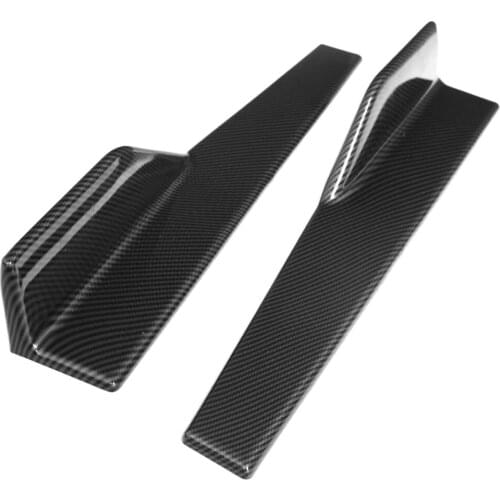 2x Replacement Car Sedan Side Skirts Strake Extension Splitters PP Plastic