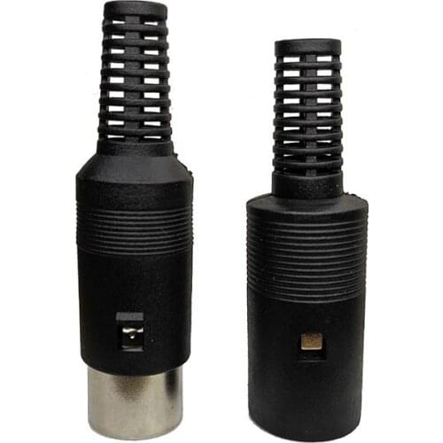 3 pcs/lot JR3970 DIN 3/4/5/6/7/8 Pin S-Type Male And Female Power Plug Connectors Cold Pressure Jack Solderless Plastic Keyboard