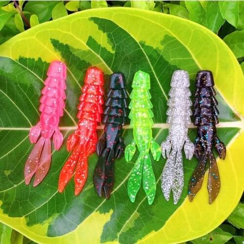 6pcs/lot Carp Fishing Soft Lure 4g/10G silicone bait Fishing Shad Fishing Worm Swimbaits Jig Head Soft Lure Fly Fishing Bait