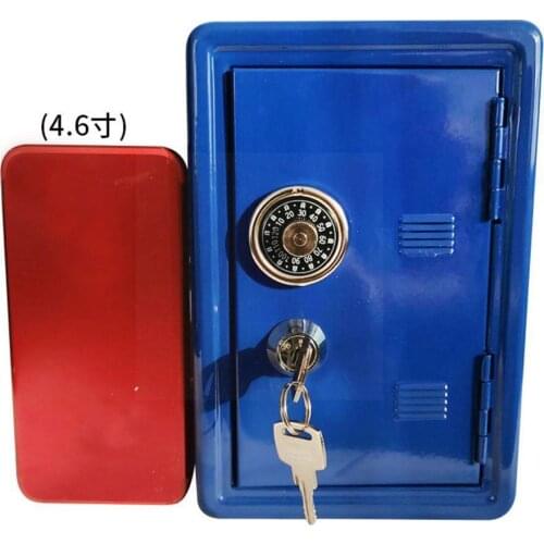 Kids Money Banks Mini Money Box Gift Safe Case Password Money Box Storage with Metal Locker Key Bedroom Home Ornament W4I5