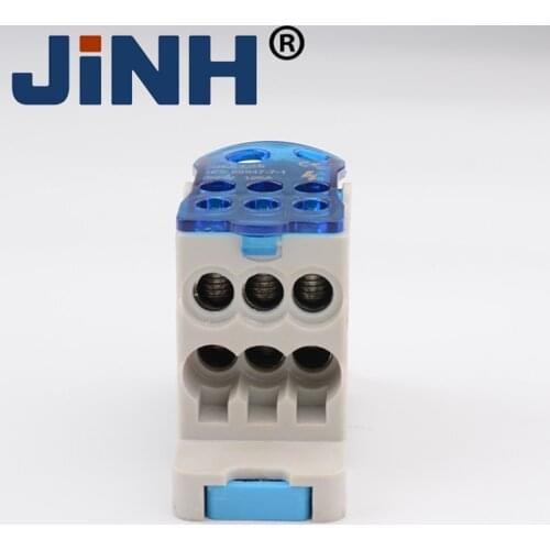 Din Rail Distribution Block One In Multiple Out Power Universal Electric Wire Connector Junction Box Terminal Block