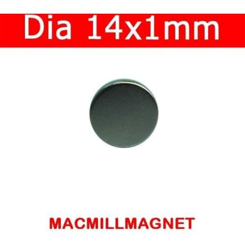 Free Shipping, 100pcs/pack, dia14x1mm Whole Sales Brand New Disc Rare-earth Neodymium Permanent Disc Magnet