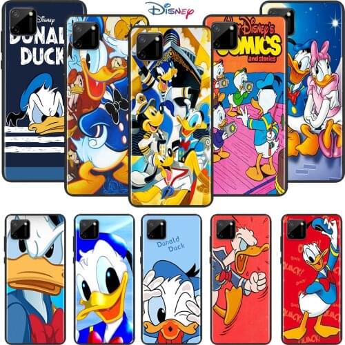 Disney Cartoon Animation Daisy Donald Duck For OPPO Realme 7i 7 6 6S 6i 5S 5i 3i 2 Narzo 10 20 Pro Global Soft Black Phone Case
