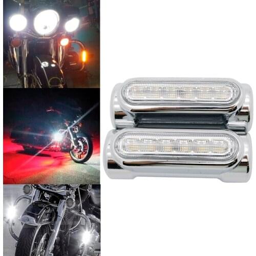Motorcycle Highway Crash Bar Light Switchback Driving Light 12 LED for Harley Touring Models
