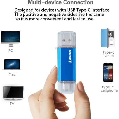 Biyetimi usb Type-c flash drive 3.0 for phone and computer 16GB 32GB 64GB 128GB real capacity otg U stick pen drive