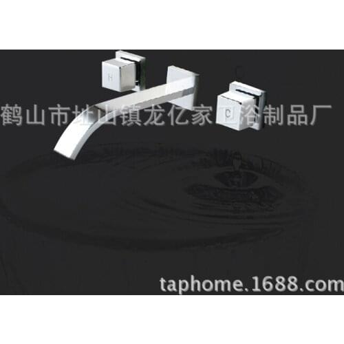 Long one hundred million sanitary dark wall mount faucet chrome faucet waterfall basin taps all copper