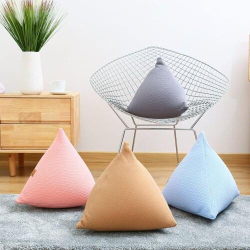 Creativity Foam Particles Super Soft Triangle Pillow Not Removable Home Sofa Car Bedding Back Cushion With Core Children Pillows