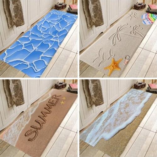 Creative 3D Printing Multi Beach Hallway Carpets and Rugs For Bedroom Living Room Carpet Kitchen Bathroom Anti-Slip Floor Mats