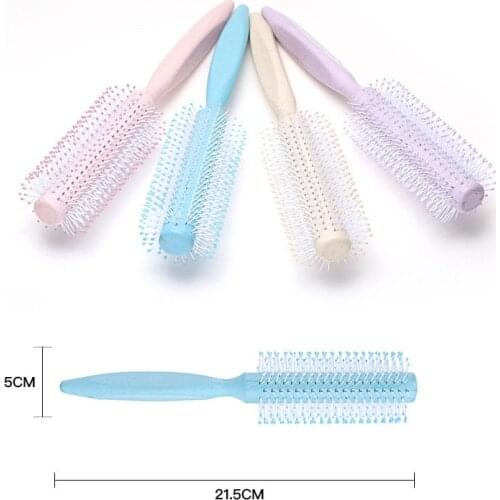 New Straw Curling Hair Comb Candy Color Moulding Rolling Comb Simple Cosmetic Tool