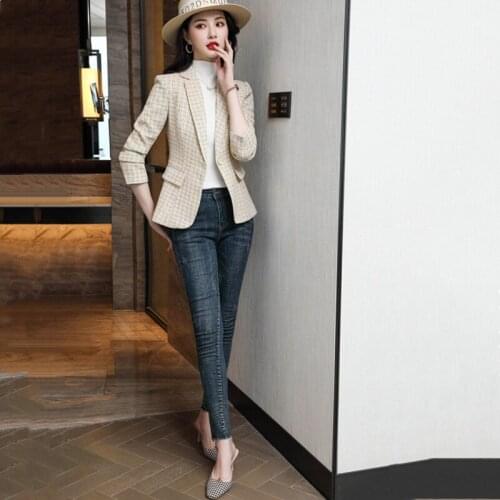 2021 autumn and winter new high-quality elegant temperament blouse business suit British style suit trend