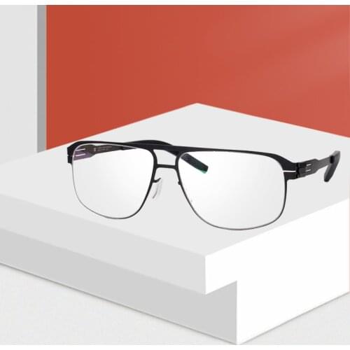 Spectacles Unique No screw Design Brand Frame for Male Optical Eyeglasses Spectacles Prescription Big Size Eyewear