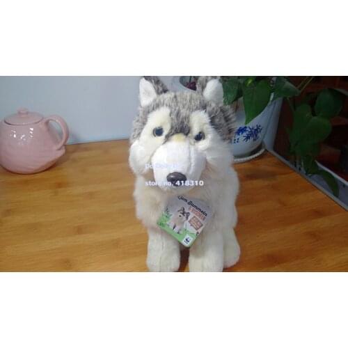 Original Tundra Wolf Gray Wolf Simulation Animal Soft Stuffed Plush Toy Doll Children Baby Birthday Gift